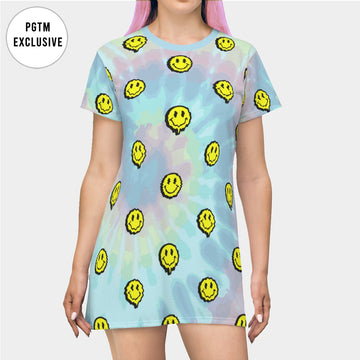 Tie Dye Smiley Dress